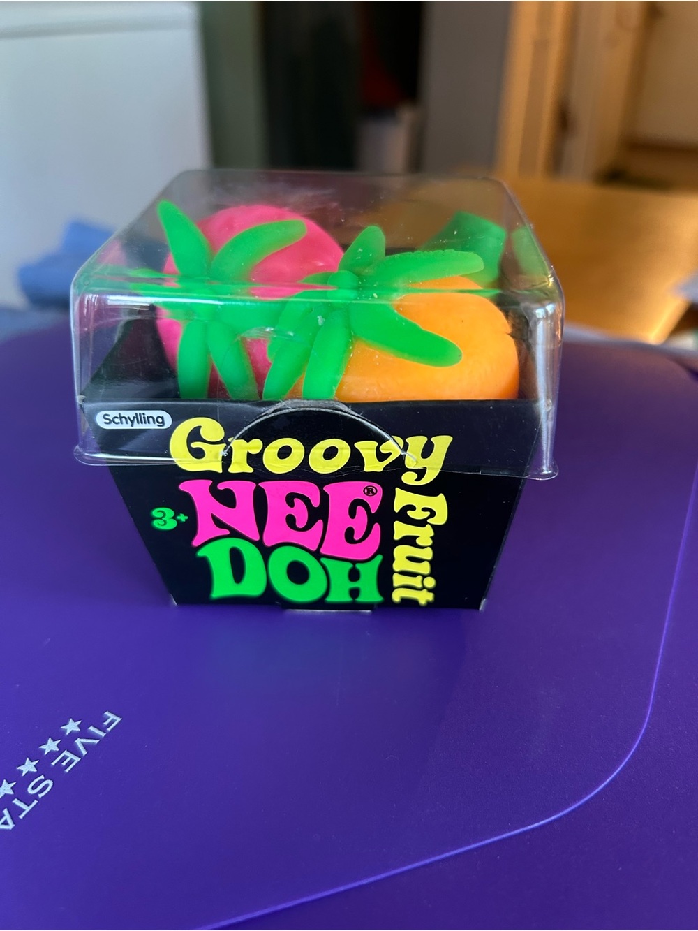 NEW Schylling Groovy Nee Doh Fruit Stress Toy